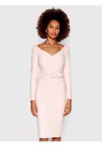 Marciano Guess Sukienka codzienna 2GGK48 6869Z Różowy Slim Fit. Okazja: na co dzień. Kolor: różowy. Materiał: syntetyk. Typ sukienki: proste. Styl: casual #1