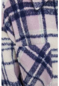 only - Only kurtka z domieszką wełny kolor fioletowy przejściowa oversize. Kolor: fioletowy. Materiał: wełna #2