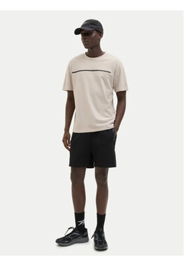 Jack & Jones T-Shirt Fusion 12273120 Beżowy Regular Fit. Kolor: beżowy. Materiał: bawełna, syntetyk