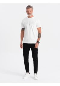 Ombre Clothing - Spodnie męskie JOGGERY z kieszenią cargo - czarne V2 OM-PADJ-0112 - XXL. Kolor: czarny. Materiał: materiał, bawełna, poliester, elastan #6