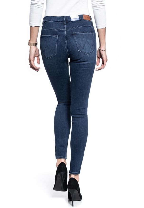 Wrangler - SPODNIE DAMSKIE WRANGLER HIGH RISE SKINNY SOLAR BLUE W27HJC11J 112128087