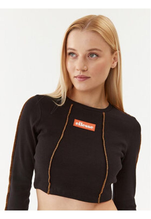 Ellesse Bluzka Contenti SGP15929 Czarny Slim Fit. Kolor: czarny. Materiał: bawełna