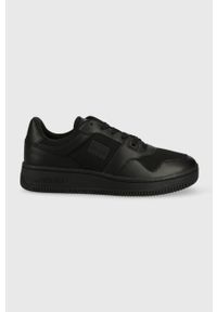 Tommy Jeans sneakersy Mix Basket kolor czarny. Nosek buta: okrągły. Zapięcie: sznurówki. Kolor: czarny. Materiał: poliester, guma