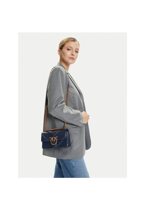 Pinko - Torebka PINKO. Kolor: niebieski