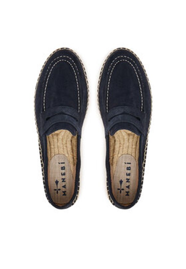 Manebi Espadryle Hamptons K 1.5 LW Granatowy. Kolor: niebieski. Materiał: zamsz, skóra