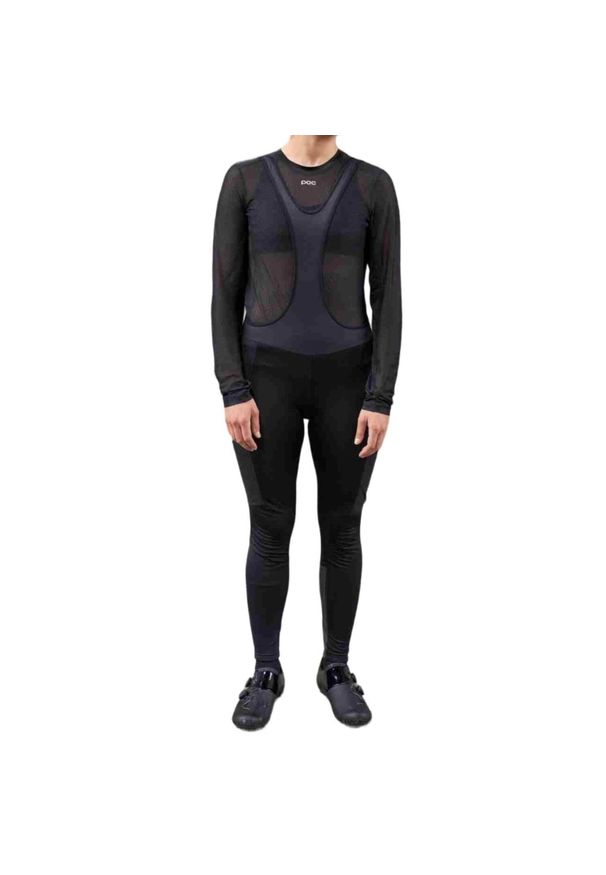 Spodnie kolarskie damskie POC Sovereign Thermal Cargo z szelkami. Kolor: czarny. Materiał: poliamid, elastan. Sport: kolarstwo