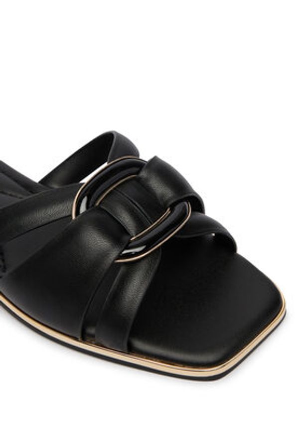 Aldo Klapki Yesenia 13623189 Czarny. Kolor: czarny. Materiał: skóra