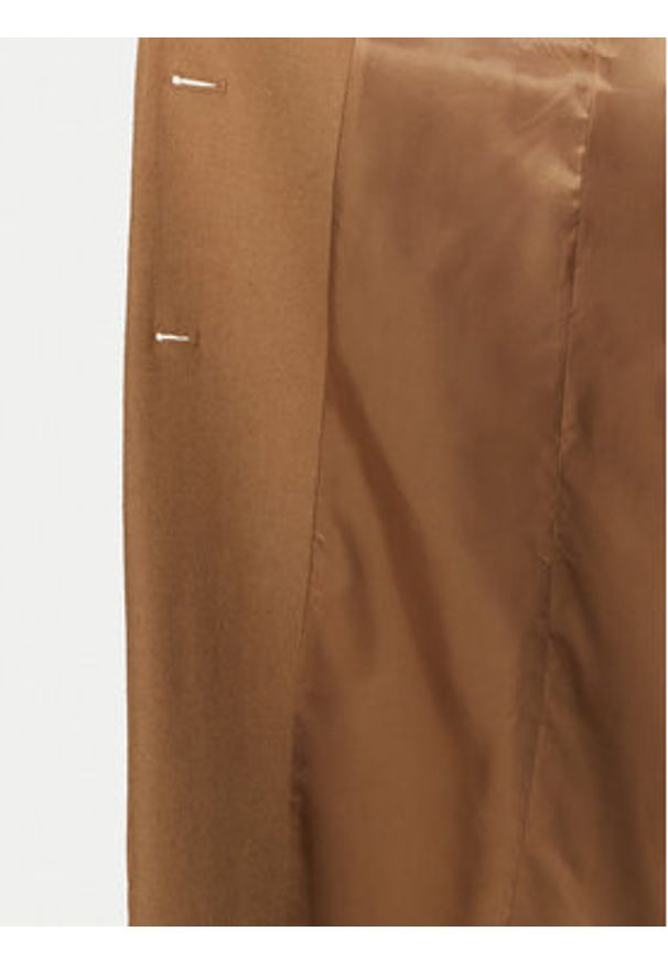 United Colors of Benetton - United Colors Of Benetton Płaszcz wełniany 28HFDN069 Beżowy Regular Fit. Kolor: beżowy. Materiał: wełna, syntetyk