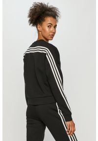 adidas Performance Bluza damska kolor czarny gładka. Okazja: na co dzień. Kolor: czarny. Materiał: poliester. Wzór: gładki. Styl: casual #3