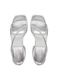 Calvin Klein Sandały Heel Sandal 50 Squared Metallic HW0HW02560 Srebrny. Kolor: srebrny. Materiał: skóra #2