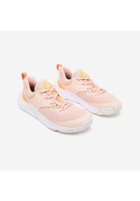 Buty sportowe dla dzieci Decathlon Playful Fast Laces. Kolor: pomarańczowy, różowy, niebieski, wielokolorowy. Materiał: tkanina, kauczuk. Szerokość cholewki: normalna