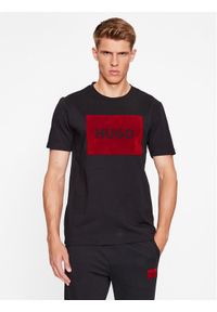 Hugo T-Shirt Dulive_V 50501004 Czarny Regular Fit. Kolor: czarny. Materiał: bawełna