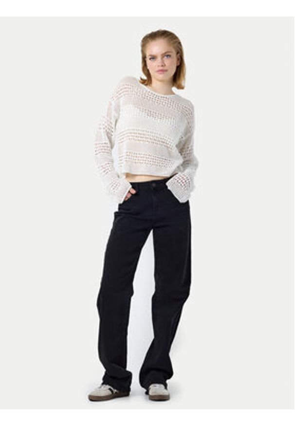 Noisy may - Noisy May Sweter Laika 27029389 Biały Regular Fit. Kolor: biały. Materiał: bawełna