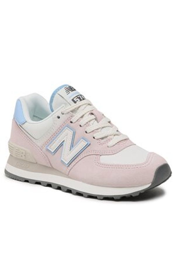 New Balance Sneakersy WL574QC Różowy. Kolor: różowy. Materiał: zamsz, skóra. Model: New Balance 574