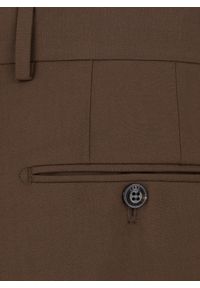 Pako Lorente - PAKO LORENTE – Brązowe spodnie ganiturowe. Kolor: brązowy. Materiał: poliester, wiskoza, elastan. Wzór: gładki. Styl: młodzieżowy, elegancki #7