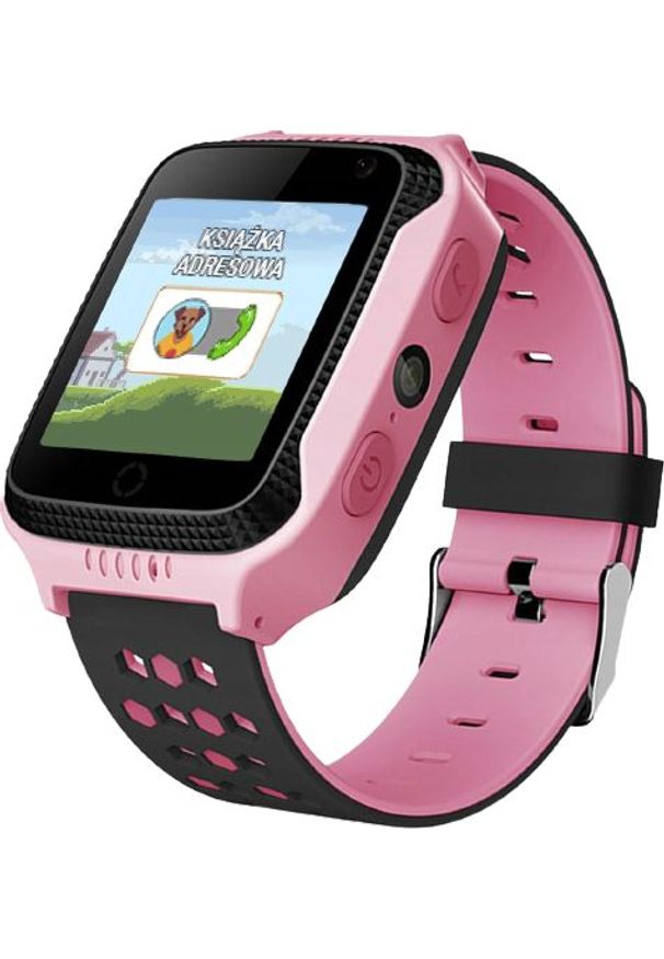 CALMEAN - Smartwatch Calmean Go Czarno-różowy. Rodzaj zegarka: smartwatch. Kolor: różowy, wielokolorowy, czarny