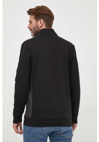 BOSS bluza męska kolor czarny gładka. Kolor: czarny. Materiał: materiał. Wzór: gładki #5