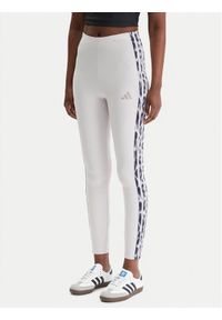 Adidas - adidas Legginsy Seasonal Essentials Leopard Print KC3883 Fioletowy Slim Fit. Kolor: fioletowy. Materiał: bawełna. Wzór: nadruk #1