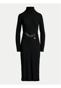 Lauren Ralph Lauren - LAUREN RALPH LAUREN Sukienka dzianinowa 250951822001 Czarny Slim Fit. Kolor: czarny. Materiał: bawełna, dzianina #5