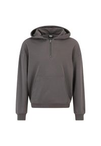 Urban Classics - Męska Bluza Z Kapturem Zapinana Na Zamek Błyskawiczny. Typ kołnierza: kaptur. Kolor: szary #1