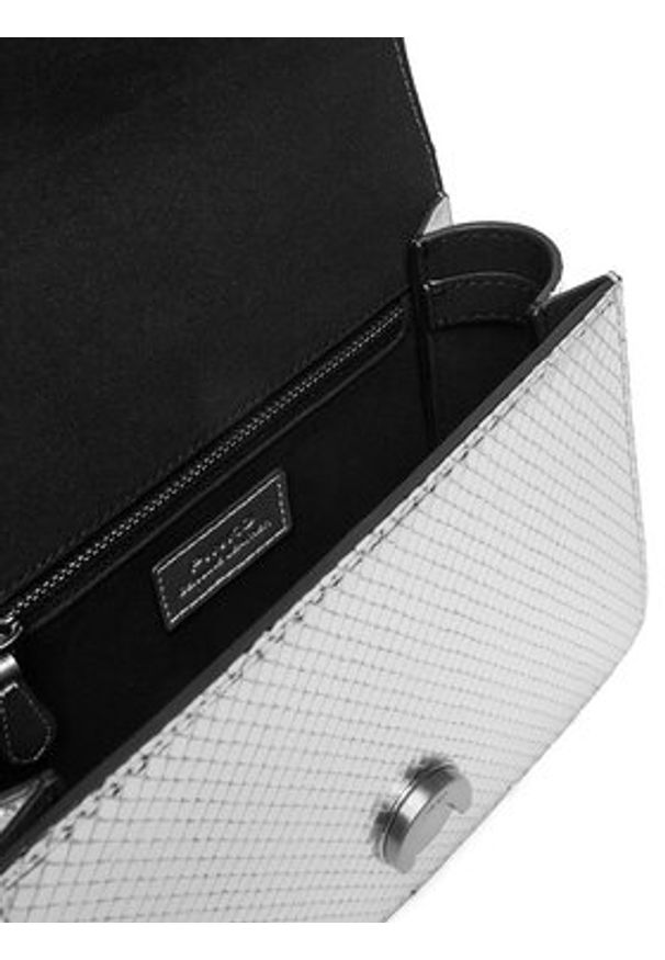 Pinko - PINKO Torebka Love One Top Handle Mini Light AI 24-25 PLTT 100071 A1VG Srebrny. Kolor: srebrny. Materiał: skórzane