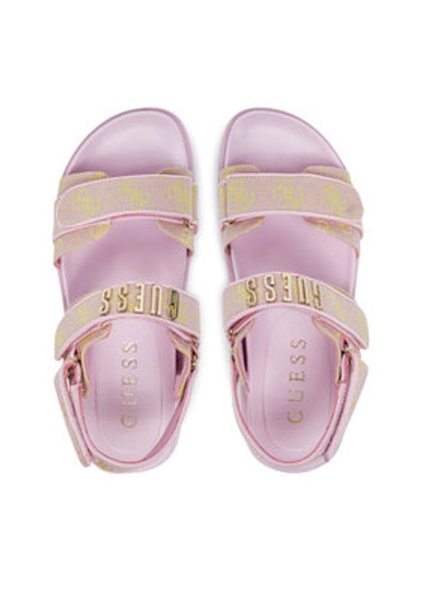 Guess Sandały FLJFDS FAL03 Różowy. Kolor: różowy. Materiał: materiał