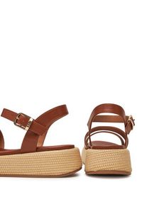 TOMMY HILFIGER - Tommy Hilfiger Espadryle T3A2-33793-0326 S Brązowy. Kolor: brązowy. Materiał: skóra #7