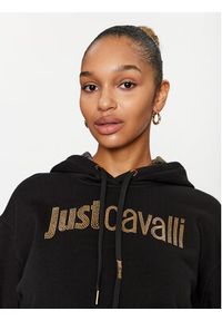Just Cavalli Bluza 75PAI309 Czarny Regular Fit. Kolor: czarny. Materiał: bawełna