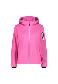 Damska kurtka turystyczna z kapturem CMP. Typ kołnierza: kaptur. Kolor: różowy. Materiał: softshell. Sport: turystyka piesza #1