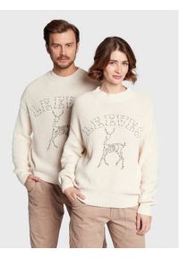 Leeves Sweter Unisex Antelope Écru Regular Fit. Materiał: bawełna #1