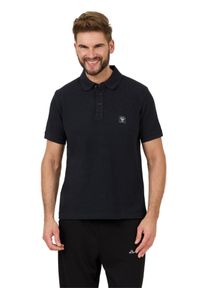 Emporio Armani - EMPORIO ARMANI Czarne męskie polo, Rozmiar XXL. Typ kołnierza: polo. Kolor: czarny #4