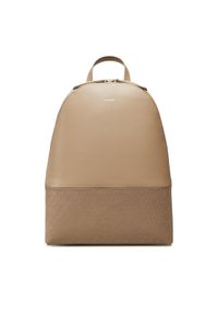 Calvin Klein Plecak Ck Mixmedia Backpack_Mono K60K613184 Beżowy. Kolor: beżowy. Materiał: skóra