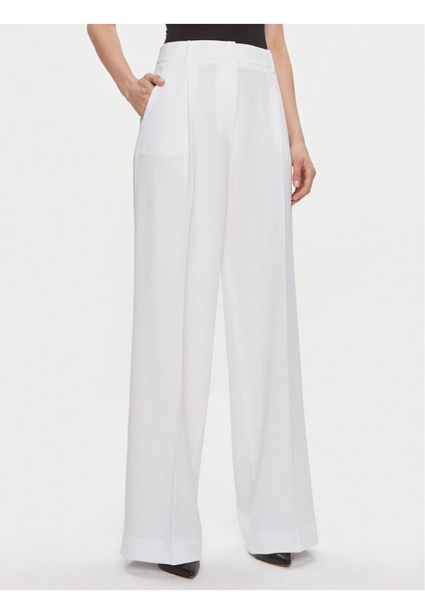 MICHAEL Michael Kors Spodnie materiałowe MS330H2ENX Biały Regular Fit. Kolor: biały. Materiał: syntetyk