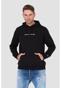 Tommy Jeans - TOMMY JEANS Czarna męska bluza z kapturem, Rozmiar S. Typ kołnierza: kaptur. Kolor: czarny