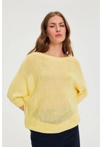 MOODO - Cienki sweter żółty. Kolor: żółty. Materiał: poliamid, akryl #1