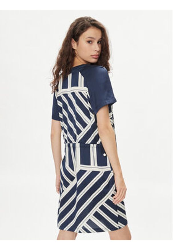 Liu Jo Sukienka codzienna TA4254 T3810 Granatowy Regular Fit. Okazja: na co dzień. Kolor: niebieski. Materiał: syntetyk. Typ sukienki: proste. Styl: casual