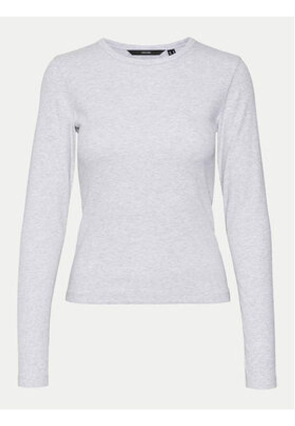 Vero Moda Bluzka Chloe 10306897 Szary Slim Fit. Kolor: szary. Materiał: bawełna