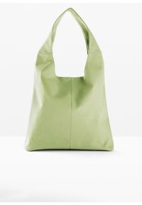 bonprix - Torba shopper. Kolor: zielony. Materiał: skórzane. Styl: casual #1