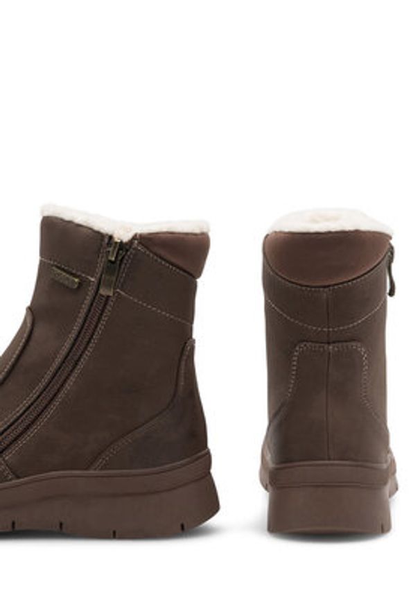 Go Soft Botki INES WS5921-03 Brązowy. Kolor: brązowy. Materiał: skóra