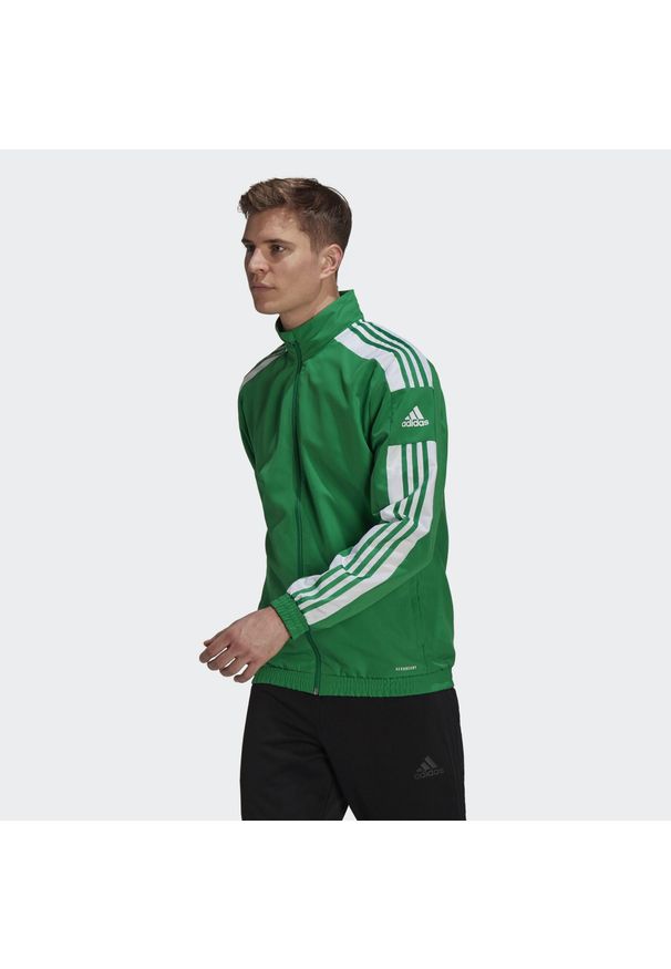 Adidas - Kurtka adidas Squadra 21 Presentation. Kolor: zielony, biały, wielokolorowy. Sport: piłka nożna