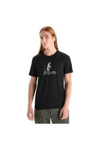 Koszulka Turystyczna Męska Icebreaker Tech Lite II SS Tee Polar Paddle T-Shirt. Kolor: czarny. Materiał: polar #1