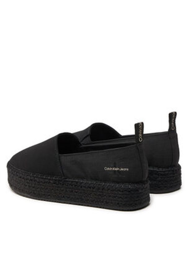 Calvin Klein Jeans Espadryle Platform Espadrille Mix Ml Mtl YW0YW01622 Czarny. Kolor: czarny. Materiał: materiał. Obcas: na platformie