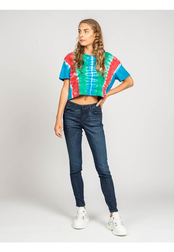 Guess Jeansy "Curve X". Materiał: jeans. Wzór: aplikacja