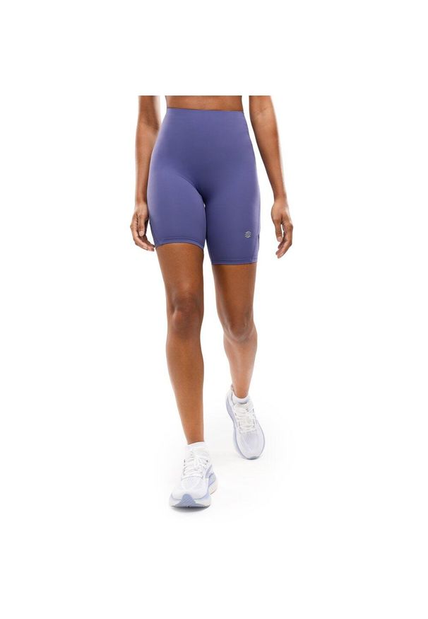 SIROKO - Damskie krótkie legginsy kolarki do biegania Fitness Siroko Thames Blue. Kolor: niebieski. Materiał: tkanina. Długość: krótkie. Sport: fitness