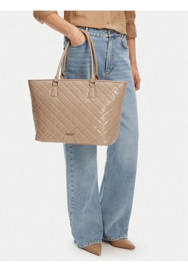 Nine West Torebka CEO-LINDA-LA374-4064 Beżowy. Kolor: beżowy