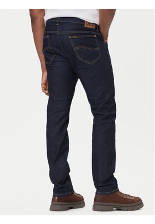 Lee Jeansy Rider 112372611 Granatowy Slim Fit. Kolor: niebieski