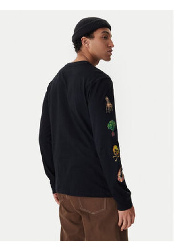 RVCA Longsleeve Dayshift EVYZT00306 Czarny Regular Fit. Kolor: czarny. Materiał: bawełna. Długość rękawa: długi rękaw