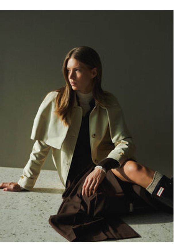 Hunter Trencz Keltie HARW0014251 Beżowy Regular Fit. Kolor: beżowy. Materiał: bawełna