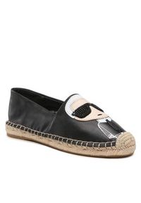 Karl Lagerfeld - KARL LAGERFELD Espadryle KL80111A Czarny. Kolor: czarny. Materiał: skóra #3