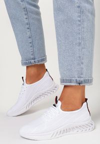 Born2be - Białe Buty Sportowe Cillitrite. Nosek buta: okrągły. Zapięcie: bez zapięcia. Kolor: biały. Materiał: materiał. Szerokość cholewki: normalna #4